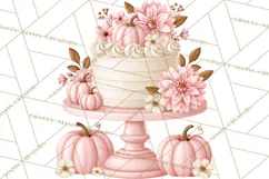 Pink Autumn Bakery Clipart PNG Product Image 5
