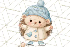 Winter Skating World Animals PNG Product Image 5