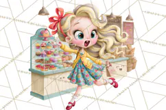 Whimsical Bakery Girls & Boys PNG Clipart, Baker Characters Product Image 5