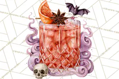 Halloween Cocktails Clipart PNG, Spooky Drinks Product Image 2