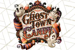 Retro Halloween Candy Shop Clipart PNG Product Image 2