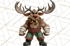 Christmas Wrestling Clipart PNG, Santa Wrestlers Product Image 2