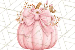 Pink Autumn Cottage Clipart PNG Product Image 3