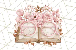 Pink Autumn Cottage Clipart PNG Product Image 4
