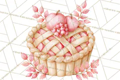 Pink Autumn Bakery Clipart PNG Product Image 4