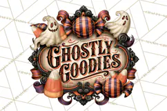 Retro Halloween Candy Shop Clipart PNG Product Image 4