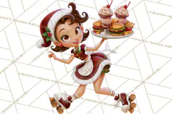 1950s Vintage Christmas Clipart Retro Soda Fountain Clip Art Product Image 4