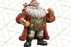 Christmas Wrestling Clipart PNG, Santa Wrestlers Product Image 3