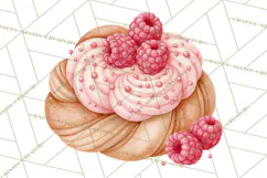 Pink Autumn Bakery Clipart PNG Product Image 3