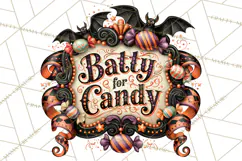 Retro Halloween Candy Shop Clipart PNG Product Image 3