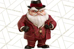 Christmas Crime Syndicate PNG Clipart, Mobster Santa Product Image 3