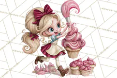 Whimsical Bakery Girls & Boys PNG Clipart, Baker Characters Product Image 3