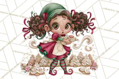Christmas Bakery PNG Clipart, Santa & Elf Characters, Baker Product Image 3