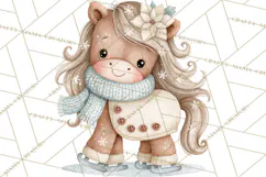 Winter Skating World Animals PNG Product Image 5
