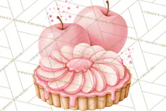 Pink Autumn Bakery Clipart PNG Product Image 5