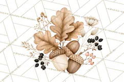 Fall Harvest Florals Clipart PNG, Autumn Floral Designs Product Image 5