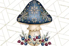 Christmas Mushroom Clipart PNG Product Image 5