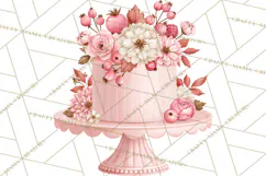 Pink Autumn Bakery Clipart PNG Product Image 2