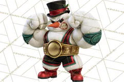 Christmas Wrestling Clipart PNG, Santa Wrestlers Product Image 2