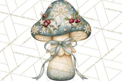 Christmas Mushroom Clipart PNG Product Image 2