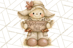 Frayed Fall Scarecrows PNG, Halloween Clipart Product Image 3