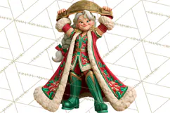 Christmas Wrestling Clipart PNG, Santa Wrestlers Product Image 3