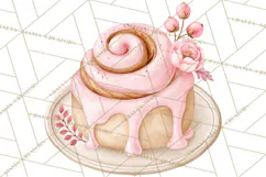 Pink Autumn Cottage Clipart PNG Product Image 3