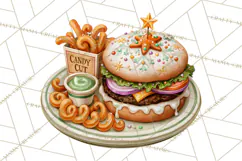 1950s Vintage Christmas Clipart Retro Soda Fountain Clip Art Product Image 4