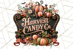 Retro Halloween Candy Shop Clipart PNG Product Image 5