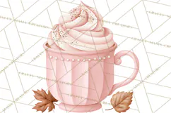 Pink Autumn Bakery Clipart PNG Product Image 5