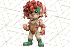 Christmas Wrestling Clipart PNG, Santa Wrestlers Product Image 5