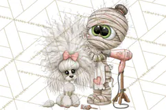 Monster Pet Groomers Halloween Clipart PNG Product Image 5