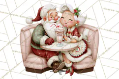 1950s Vintage Christmas Clipart Retro Soda Fountain Clip Art Product Image 5