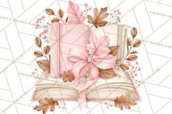 Pink Autumn Cottage Clipart PNG Product Image 2
