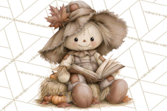 Frayed Fall Scarecrows PNG, Halloween Clipart Product Image 2