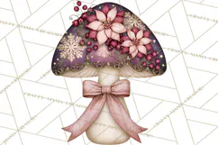 Christmas Mushroom Clipart PNG Product Image 2