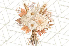 Fall Harvest Florals Clipart PNG, Autumn Floral Designs Product Image 2