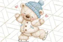 Winter Skating World Animals PNG Product Image 2