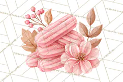 Pink Autumn Bakery Clipart PNG Product Image 3