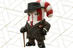 Christmas Crime Syndicate PNG Clipart, Mobster Santa Product Image 3