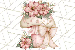 Christmas Mushroom Clipart PNG Product Image 3