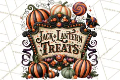 Retro Halloween Candy Shop Clipart PNG Product Image 4