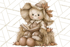 Frayed Fall Scarecrows PNG, Halloween Clipart Product Image 4