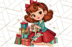 Atomic Age Christmas Clipart PNG, Retro 1950's Winter Decor Product Image 4