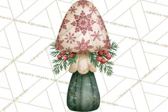Christmas Mushroom Clipart PNG Product Image 4
