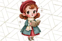 Atomic Age Christmas Clipart PNG, Retro 1950's Winter Decor Product Image 5