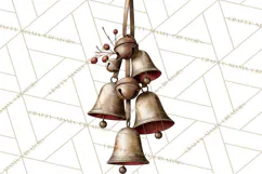 Vintage Red Truck Christmas Evergreens PNG Clipart Product Image 5