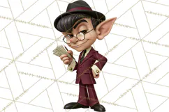 Christmas Crime Syndicate PNG Clipart, Mobster Santa Product Image 5