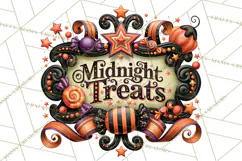 Retro Halloween Candy Shop Clipart PNG Product Image 2