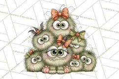 Monster Pet Groomers Halloween Clipart PNG Product Image 2